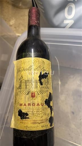 Vina Rouge sec Chapelle d'arsac le 2004 Francija Bordeaux Margaux AOC