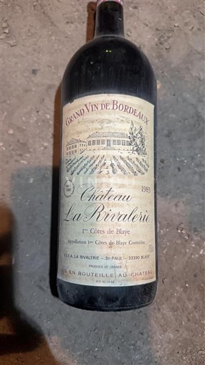 Bordeaux Côtes-de-Blaye Château La Rivatelière 1983