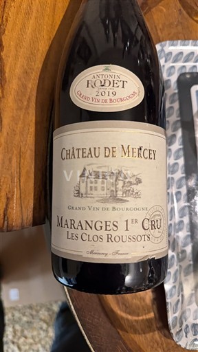 Burgundi Maranges Premier Cru Château Mercey Les Clos Roussots 2019