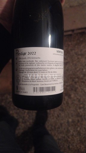 Rona dolina Ventoux Les Vignerons de Beaumes-de-Venise Prestige 2022