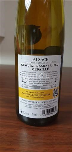 Elsass Cave Vinicole de Hunawihr Médaille 2022