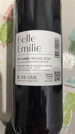 Languedoc e Roussillon Gard Cellier des Chartreux Belle Emilie 2024