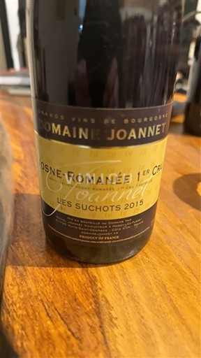 Vini Rouge sec Les Suchots Domaine Joannet 2015 Francia Borgogna Vosne-Romanée AOC Premier Cru