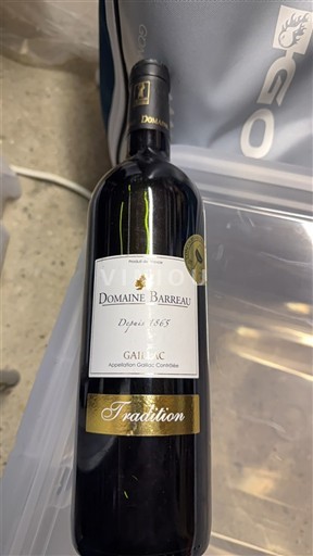 Vin Rouge sec Tradition Domaine Barreau 2010 France Sud-Ouest Gaillac AOC