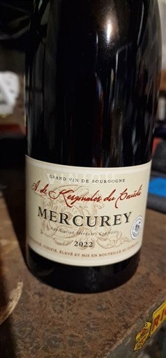 Burgundsko Mercurey A. de Lignyolles de Cunèle 2022
