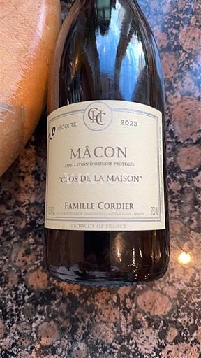 Burgundy Mâcon and Mâcon-Villages Famille Cordier Clos de la Maison 2023