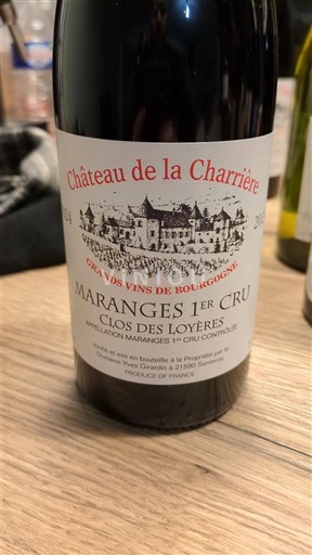 Burgundi Maranges Premier Cru Château La Charrière Clos des Loyères 2024