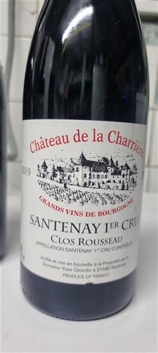 Bourgogne Ikke specificeret Premier Cru Château La Charrière Clos Rousseau 2019