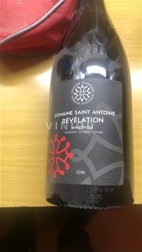 Languedoc Minervois Domaine Saint Antoine Révélation 2018