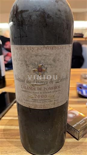 Viinit Rouge sec Château Les Graves de Laborde 2000 Ranska Bordeaux Lalande-de-Pomerol AOC