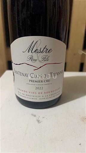 Bourgogne Santenay Premier Cru Mestre Père et Fils Clos de Tavannes 2022