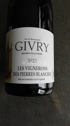 Borgonha Givry Les Vignerons des Pierres Blanches 2022