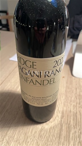 Kalifornijske AVA Dolina Sonoma Ridge Pagani Ranch Zinfandel 2022