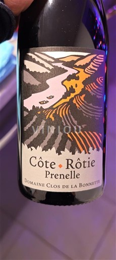 Rhône-dalen Côte-rôtie Domaine Clos de la Bonnette Prenelle Ikke årgangsbestemt