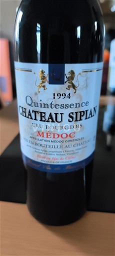 Bordeaux Médoc Cru Bourgeois Château Sipian Quintessence 1994