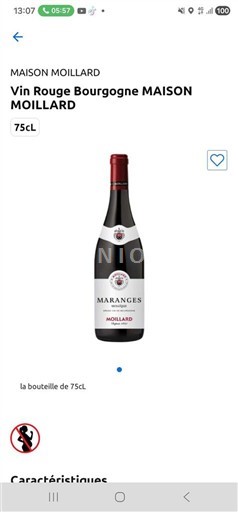 Burgundi Maranges Maison Moillard 2019