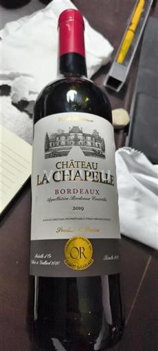 Bordeaux Château La Chapelle 2019