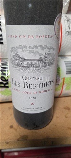Burdeos Blaye-Côtes de Burdeos Château Les Berthets 2020