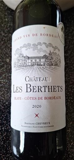 Bordeaux Blaye-Côtes-de-Bordeaux Château Les Berthets 2020