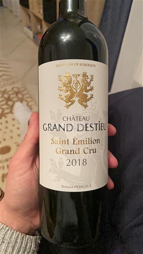 Bordeaux Saint-Émilion Grand Cru Château Grand Destieu 2018