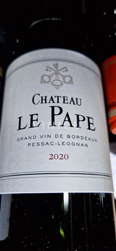 Bordeaux Pessac-Léognan Château Le Pape 2020