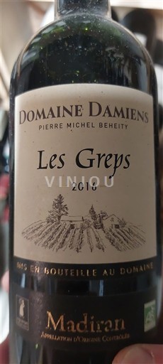 Jihozápad Madiran Domaine Damiens Les Greps 2016