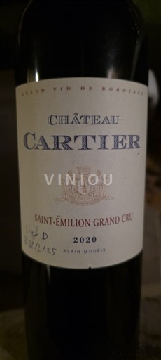 Bordeaux Saint-Émilion Grand Cru Grand Cru Château Cartier 2020