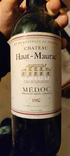 Bordeaux Médoc Château Haut-Maurac 1987