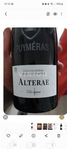 Valle del Ródano Côtes del Ródano Pueblos Domaine La Combe au Loup Alteraé 2018