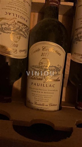 Burdeos Pauillac Château Gaudin Collection 2007