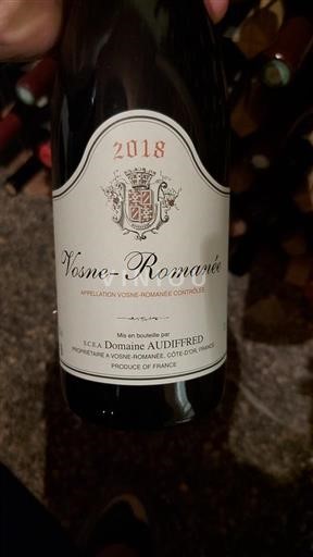 Vinhos Rouge sec Domaine Audiffred 2018 França Borgonha Vosne-romanée AOC