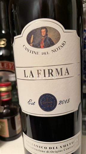 Basilicata Aglianico del Vulture Cantine del Notaio La Firma 2015