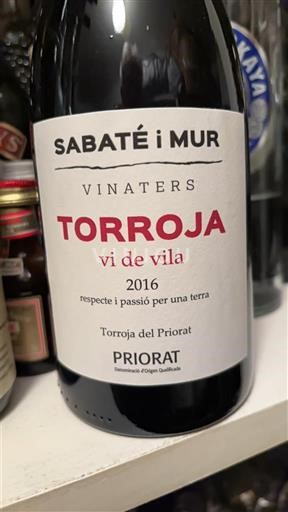 Katalonija Priorat Sabaté i Mur Torroja vi de vila 2016