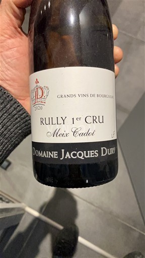 Bourgogne Rully Premier Cru Domaine Jacques Dury Meix Cadot 2020