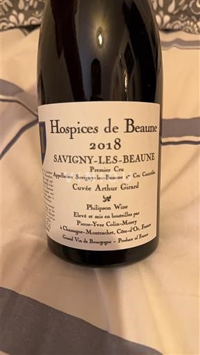 Borgoña Savigny-lès-Beaune Premier Cru Hospices de Beaune Arthur Girard 2018