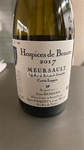 Borgogna Meursault Hospices de Beaune Loppin 2017