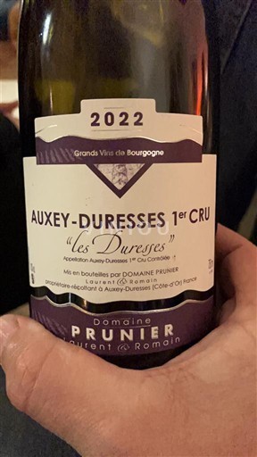 Burgundy Auxey-Duresses Premier Cru Domaine Prunier Les Duresses 2022