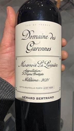 Languedoc Minervois-la-Livinière Domaine S Garennes 2021
