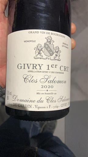 Bourgogne Givry Premier Cru Domaine Clos Salomon Clos Salomon 2020