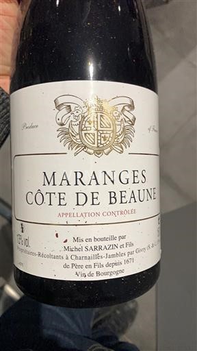 Burgundi Maranges Michel Sarrazin et Fils Cote de beaune 2018