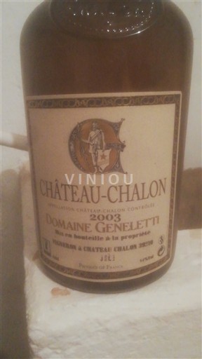 Jura Château-Chalon Domaine Geneletti 2003
