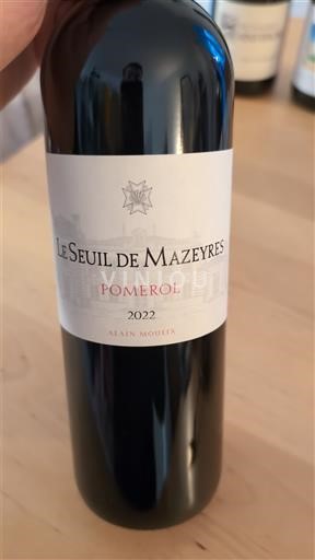 Bordeaux Pomerol Le Seuil de Mazeyres 2022