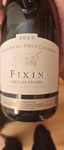 Bourgondië Fixin Domaine Vieux Collège Vieilles Vignes 2023