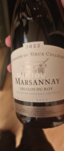 Burgundi Marsannay Domaine Vieux Collège Les Clos du Roy 2022