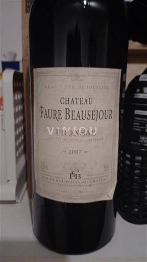 Bordeaux Fronsac Château Faure Beausejour 2007
