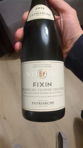 Bourgogne Fixin Premier Cru Patriarche Premier Cru Clos du Chapitre 2019