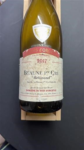 Borgonha Beaune Premier Cru Domaine Bois d'Orgeval Belissand 2017