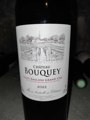Bordeaux Saint-Émilion Grand Cru Grand Cru Château Bouquey 2022