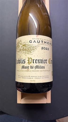Bourgogne Chablis Premier Cru Domaine Gautheron Mont de Milieu 2022