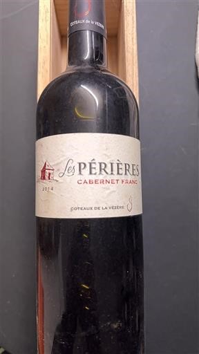 Vine Rouge sec Cabernet Franc Les Périères 2014 Frankrig Sydvestfrankrig Corrèze IGP
